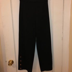 Wide legged button detail trouser